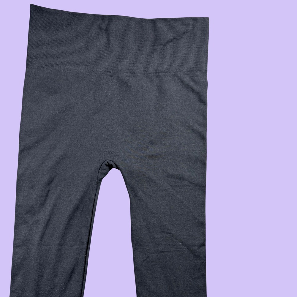 LUKEES by Muk Luks Leggings‎ Womens L/XL Black Fleece Lined High Waisted Winter